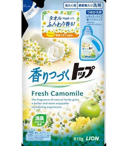 Amazon | 香りつづくトップ フレッシュカモミール 柔軟剤入り洗剤 蛍光